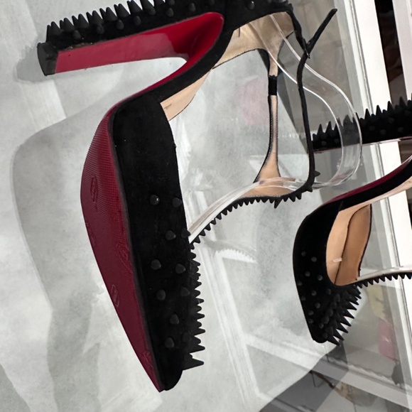Christian Louboutin Black Spiked Women's Heels - Picture 5 of 12